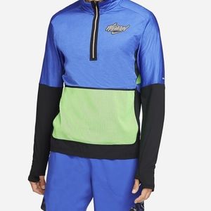 NIKE DRI-FIT WILD RUN 1/2-ZIP GRAPHIC RUNNING TOP